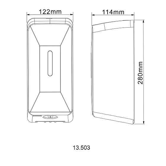 Дозатор сенсорний для антисептика HOTEC 13.503 ABS White Київ