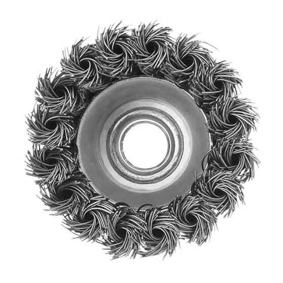 Щітка чашкова, 65 мм, M14, пучки крученого дроту, для КШМ, 12500 об/хв INTERTOOL BT-2065 Київ
