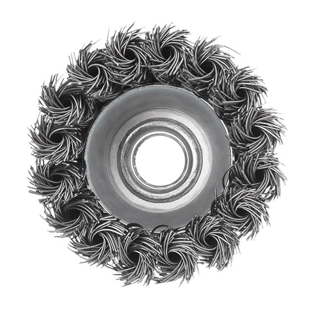 Щітка чашкова, 65 мм, M14, пучки крученого дроту, для КШМ, 12500 об/хв INTERTOOL BT-2065 Київ - фото 3