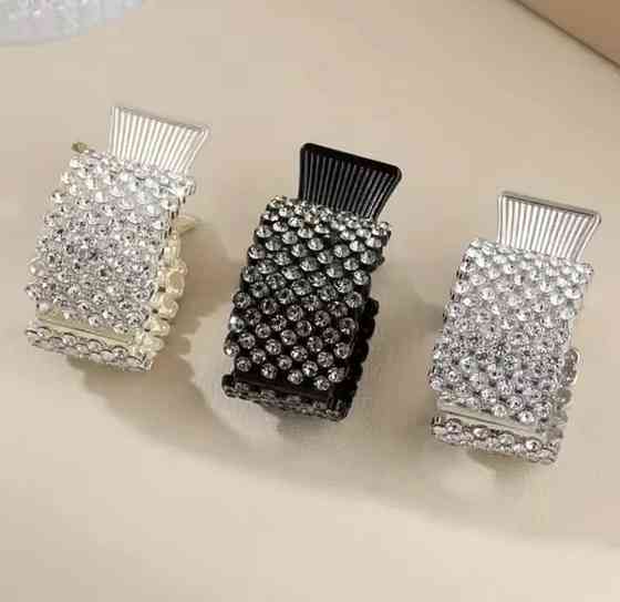 Комплект затискачів для волосся сріблястий, золотистий, чорний Сміла