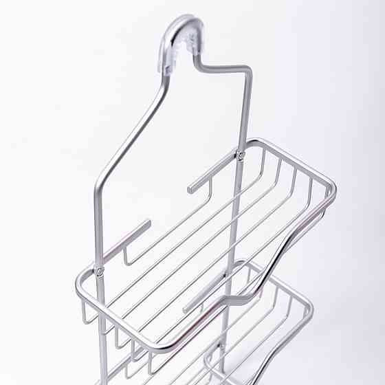 Полиця для ванної на 3 яруси 25×12×65 (см) залізна Хром HP-46-2 Київ