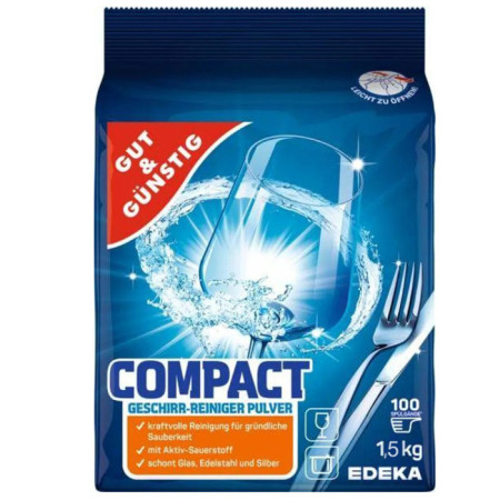 Порошок для посудомийки Gut & Gunstig Compact 100 циклів миття 1,5 кг Київ