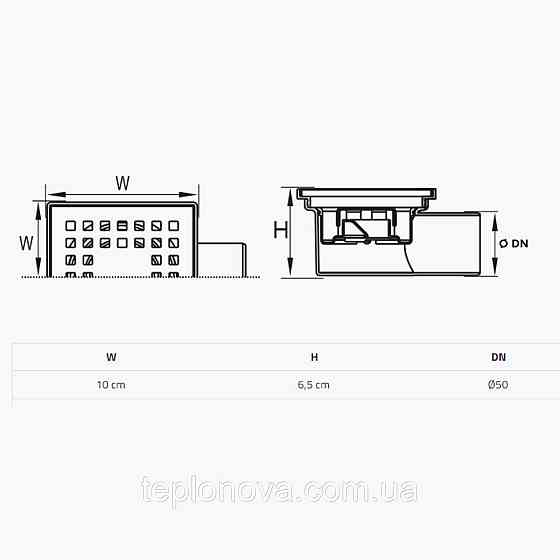 Трап душовий TILLO TM207 10х10см Чернівці