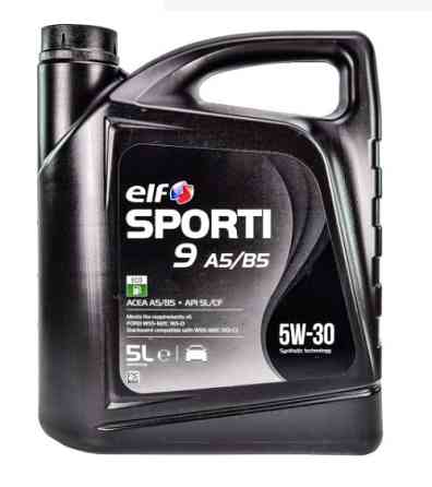 Синтетическое моторное масло Elf Sporti 9 A5/B5 5W-30 5 л SL/CF Винница