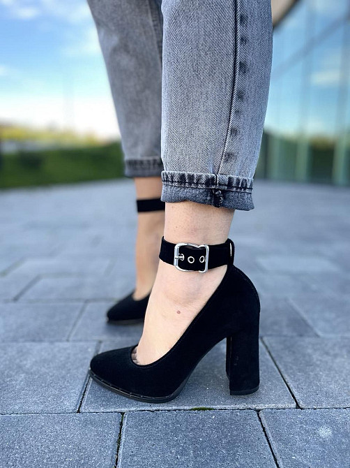 Nivelle Туфлі жіночі NIVELLE чорні натуральна замша каблук 9 см 36р. (1906/9518-9544) Коломия - фото 1