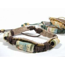 Браслет чоловіча шкіра з деревом Київ - фото 1