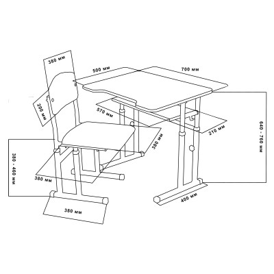 Парта зі стільцем Сектор Ніжність трансформер (Ніжність) Вінниця - фото 2