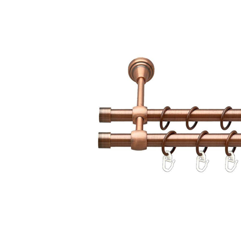 Карниз Orvit Заглушка металевий дворядний литий гладка труба кільце металеве Мідь 16\16 мм 240 см (00-00019577) Львів - фото 1