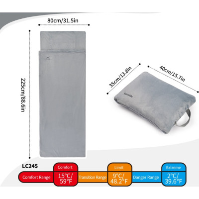 Спальный мешок Naturehike CNK2300SD022, світло-сірий (6976507667333) Винница - изображение 8