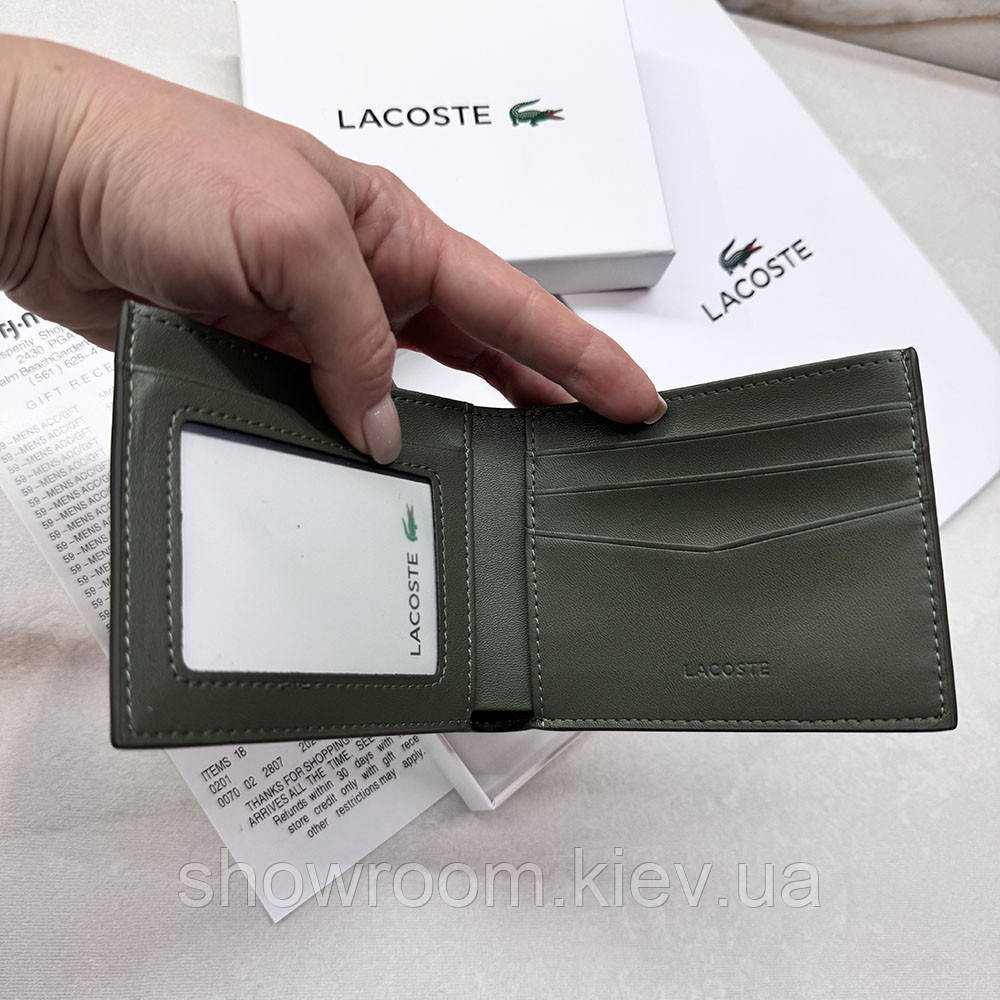 Чоловіче портмоне Lacoste (1716) подарункова упаковка Київ - фото 5