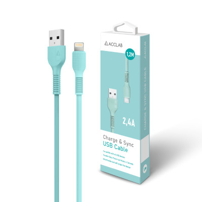 Дата кабель USB 2.0 AM to Lightning 1.2m AL-CBCOLOR-L1MT Mint ACCLAB (1283126518195) Вінниця - фото 6