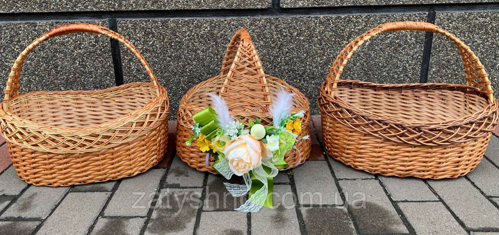 Козинка плетена з лози з ручкою Київ - фото 2