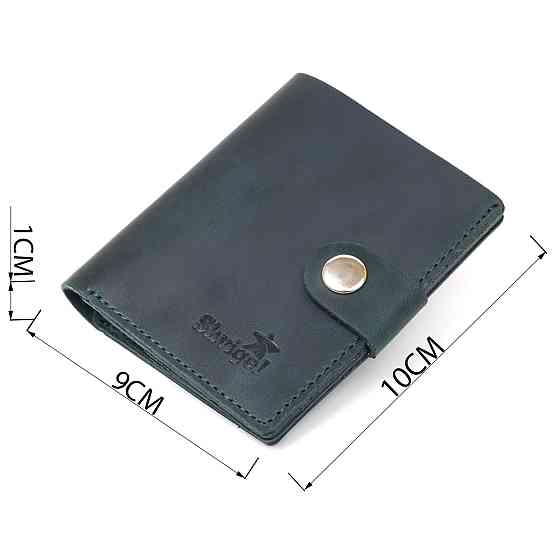 Матове невелике портмоне унісекс Shvigel 16477 Зелений Київ