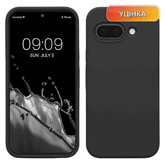 Чохол для телефону kwmobile Pixel 9a матовий чорний силіконовий сумісний з бездротовою зарядкою Київ