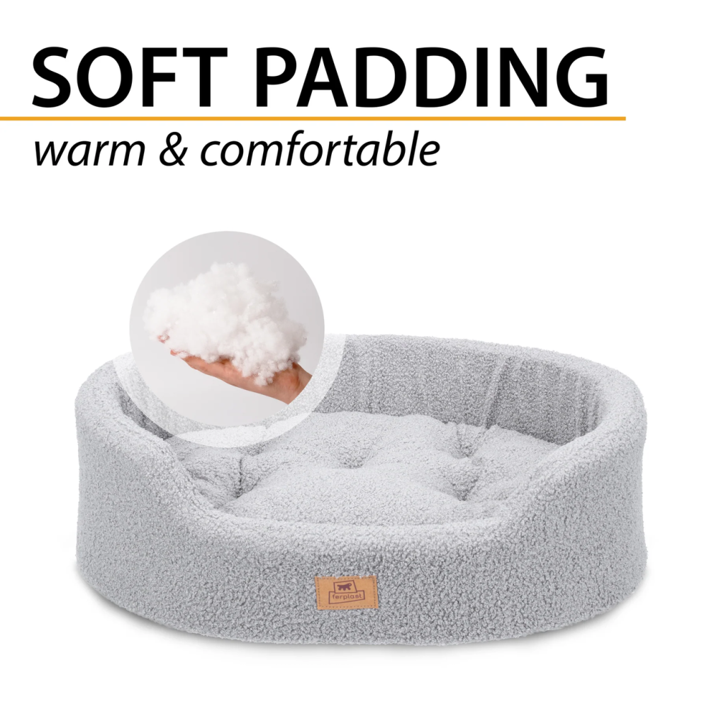 Лежак — ліжко для собак і кішок Ferplast Dandy Boucle (Ферпласт Денді) 65х46х17 см — 65, Сірий Запоріжжя - фото 3