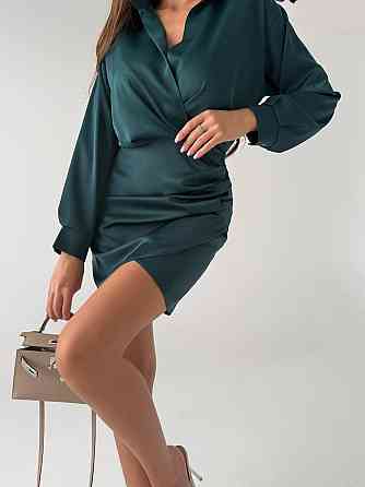 Жіноче привабливе елегантне коротке плаття double Шовк Армані Зелений, 44/46 Одеса