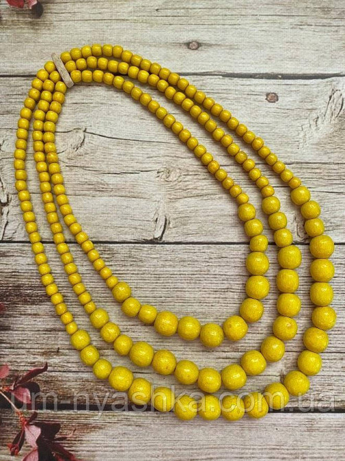 Намисто дерев'яне рожеве Кривий Ріг - фото 3