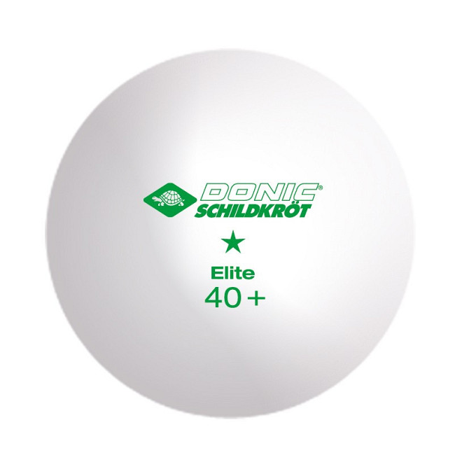 М'яч настільний теніс Donic Schildkrot Elite 1* 40+ (White) 1 шт Вишневе - фото 2