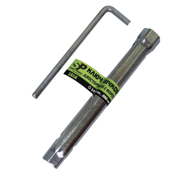 Ключ свечной трубчатый 16/21 двухсторонний с воротком Steel Power Мукачево - изображение 1