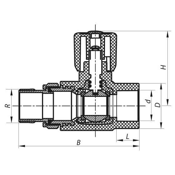 Кран радиаторный 25x3/4 прямой PPR Koer K0160.PRO (KP0205) Киев