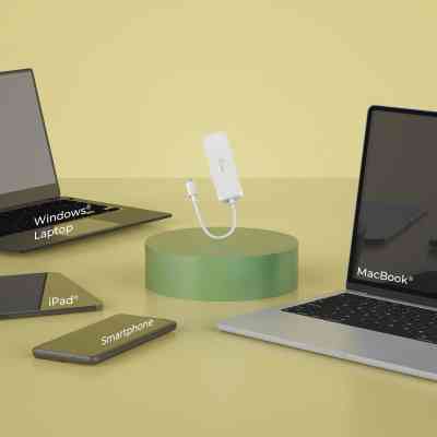 Концентратор J5create USB-C to 4xUSB-C 3.2 10Gbps white (JCH345EW-N) Винница