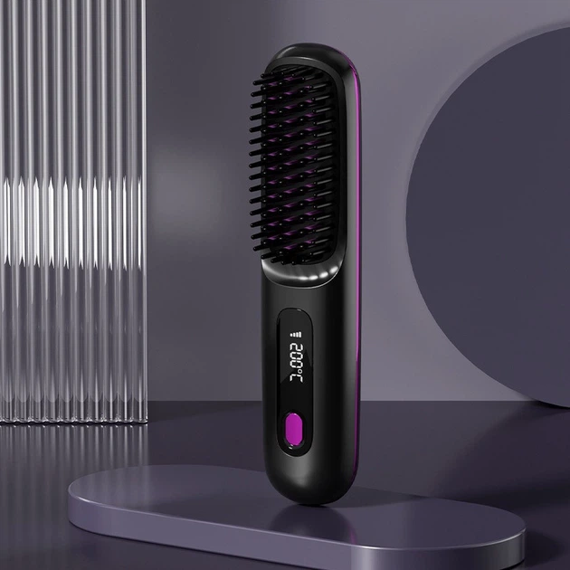 Бездротова щітка-випрямляч для бороди BRAVION B7 35 Вт, 160–200°C, LED-дисплей, акумуляторна Київ - фото 7