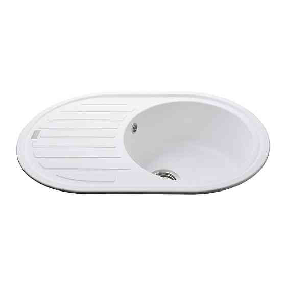 Гранітна мийка Globus Lux OHARA білий 770х500 мм-А0007 Київ