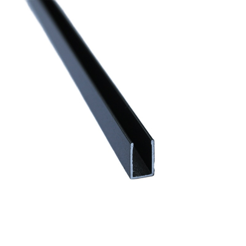 Профіль алюмінієвий для неонової LED стрічки 6х12 мм 2 м, накладний, чорний Дніпро - фото 1