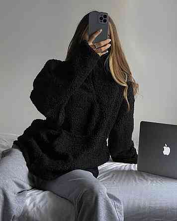 Жіноча стильна тепла оверсайз худі букле баранчик Одеса
