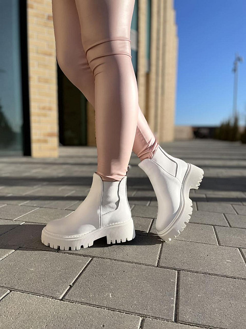 Черевики жіночі GREMMY білі натуральна шкіра зима 35р.-22.5см. 40р.-25.5см. (604/1) Коломыя - изображение 5