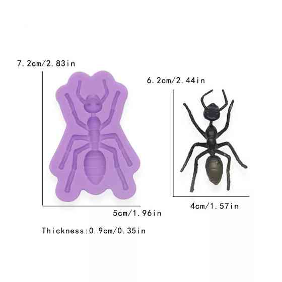 Молд силіконовий Мураха 72 на 50 мм сірий Київ