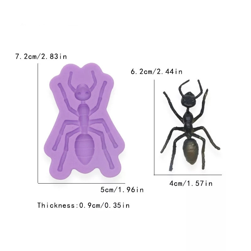 Молд силиконовый Муравей 72 на 50 мм серый Киев - изображение 2