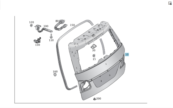 Mercedes-Benz  A1667405100 Кришка багажника зі склом A1667402200 GL/GLS X166 Одеса