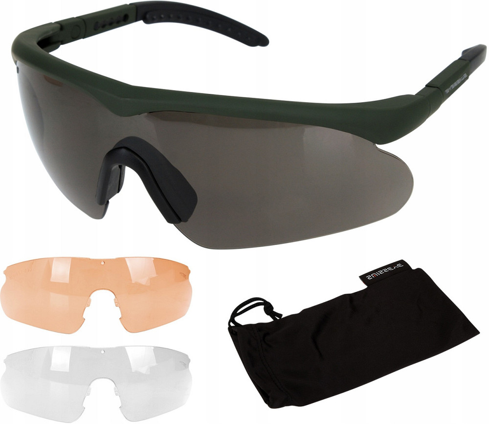 Тактичні Окуляри захисні з 2 змінними лінзами + чохол Swisseye "Raptor" (10163) Olive Нововолинськ - фото 1