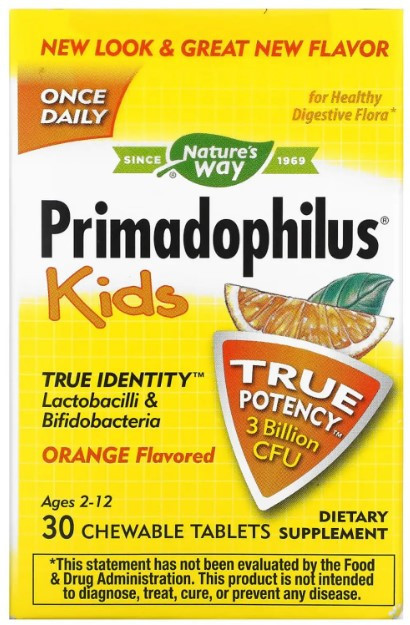 Пробиотики для детей Nature's Way Primadophilus 30 таблеток Апельсин Киев - изображение 1