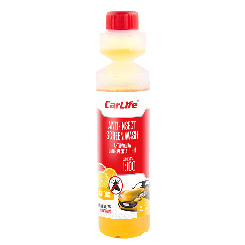 Омивач скла Carlife Anti-insect Screen-Wash літній Citrus концентрат 250мл Львів - фото 1