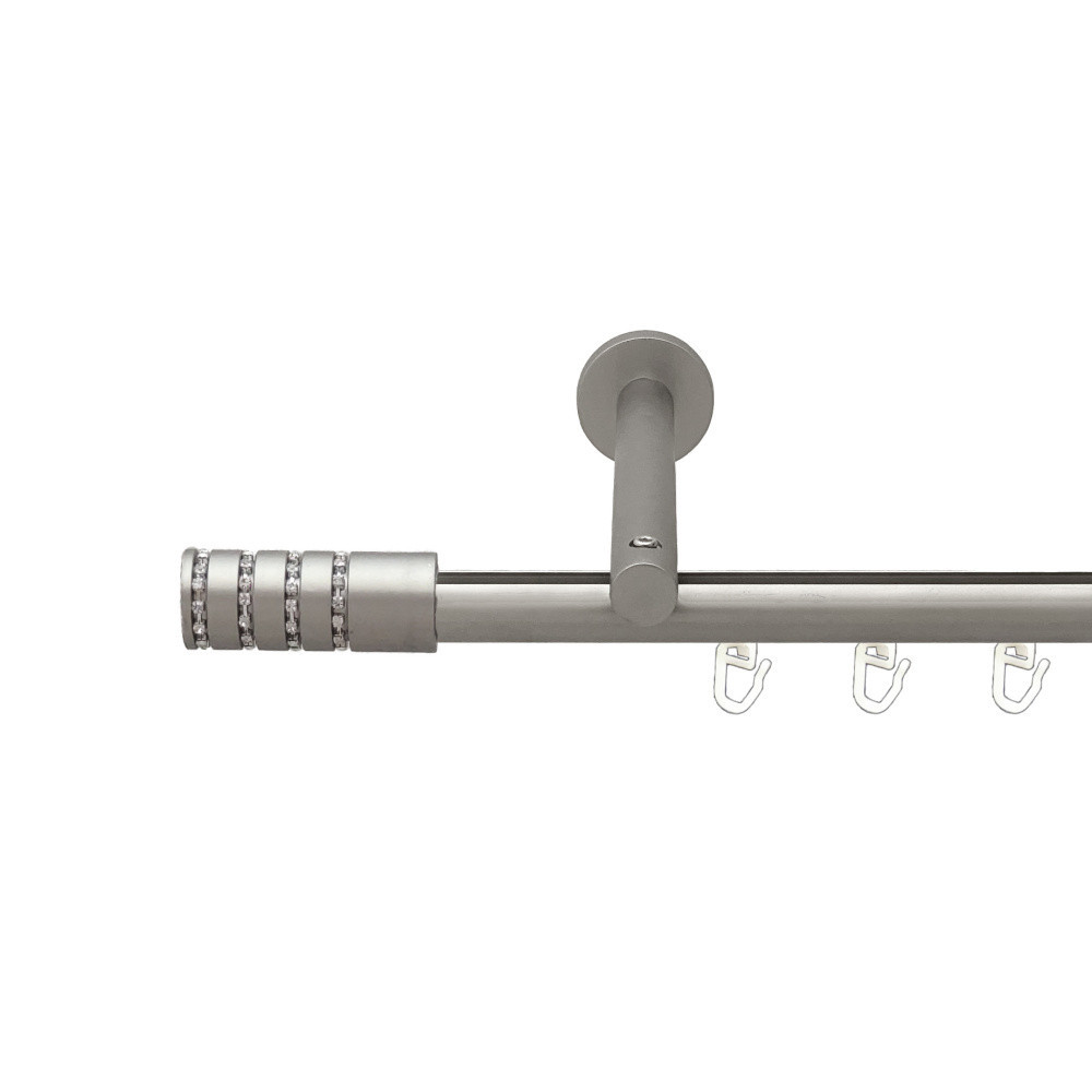 Карниз Orvit Барамелла металевий однорядний циліндр на профіль (16 см) профільна труба  Сатин 19 мм 160 см (00-00024322) Львів - фото 1
