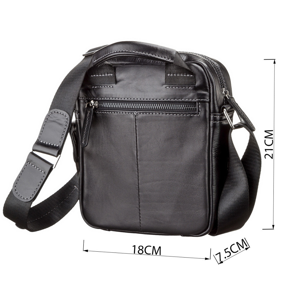 Сумка чоловіча SHVIGEL 11088 шкіряна Чорна Київ - фото 3