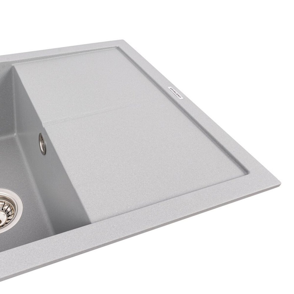 Кухонна мийка гранітна VALESO 6550 CRIPTA (сірий металік) Коломыя - изображение 3