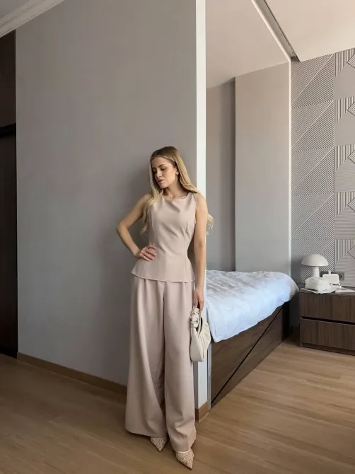Жіночий костюм 2-ка — стильний костюм із костюмки Туреччина Одеса - фото 15