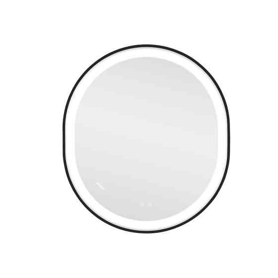 Дзеркало настінне овальне сенсорне Qtap Gemini 800х700 з LED-підсвіткою Touch, з антизапотіванням із диммером Харків