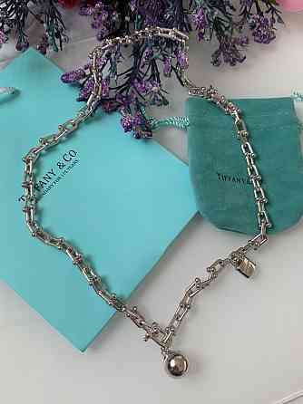 Тиффани Tiffany подвеска цепь крупная на шею с шариком и замочком / упакована в мешочек Tiffany Одесса