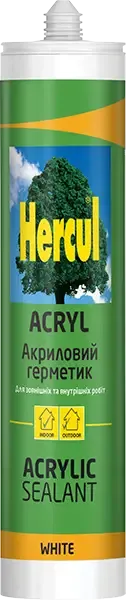 Герметик акриловий Hercul Аcryl 280 мл білий Киев - изображение 1