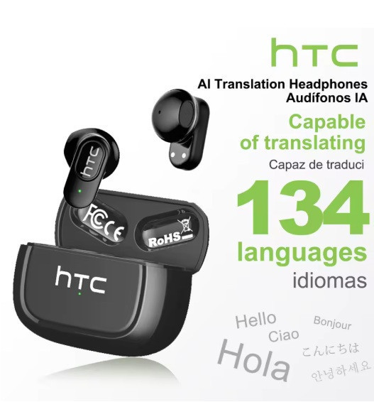 Інтелектуальні навушники-перекладачі HTC NE51 AI Бездротові навушники Bluetooth/ Переклад у режимі реального часу Запоріжжя - фото 1