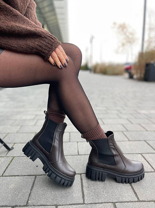 Edan Instruments Ботинки EDAN шоколадные натуральная кожа зимние высота 13 см размеры 36-41 (56 Коломыя - изображение 4