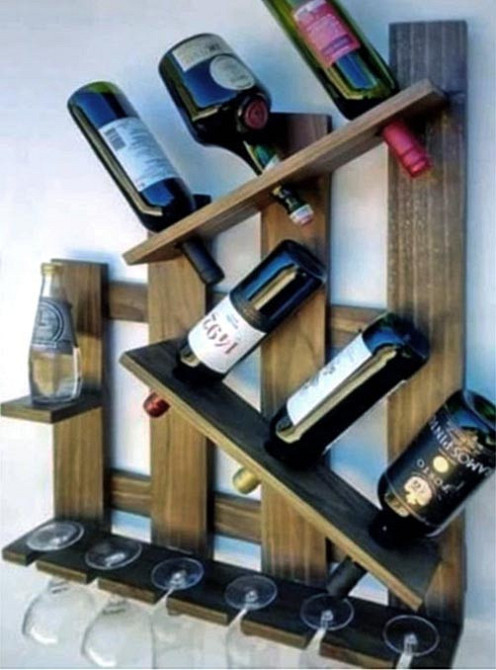 Настенная винная полка 