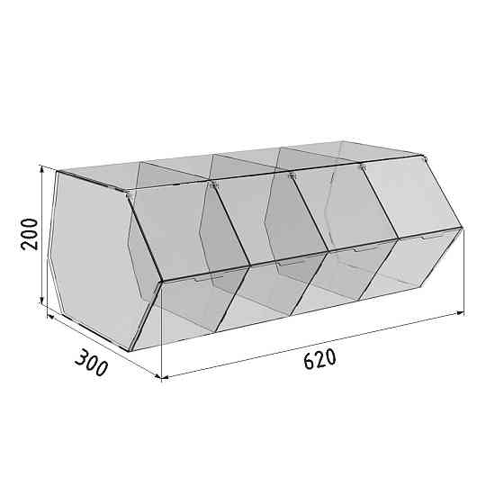 Диспенсер EKOSTAR для мармеладів, снеків, горіхів 4 комірки Київ