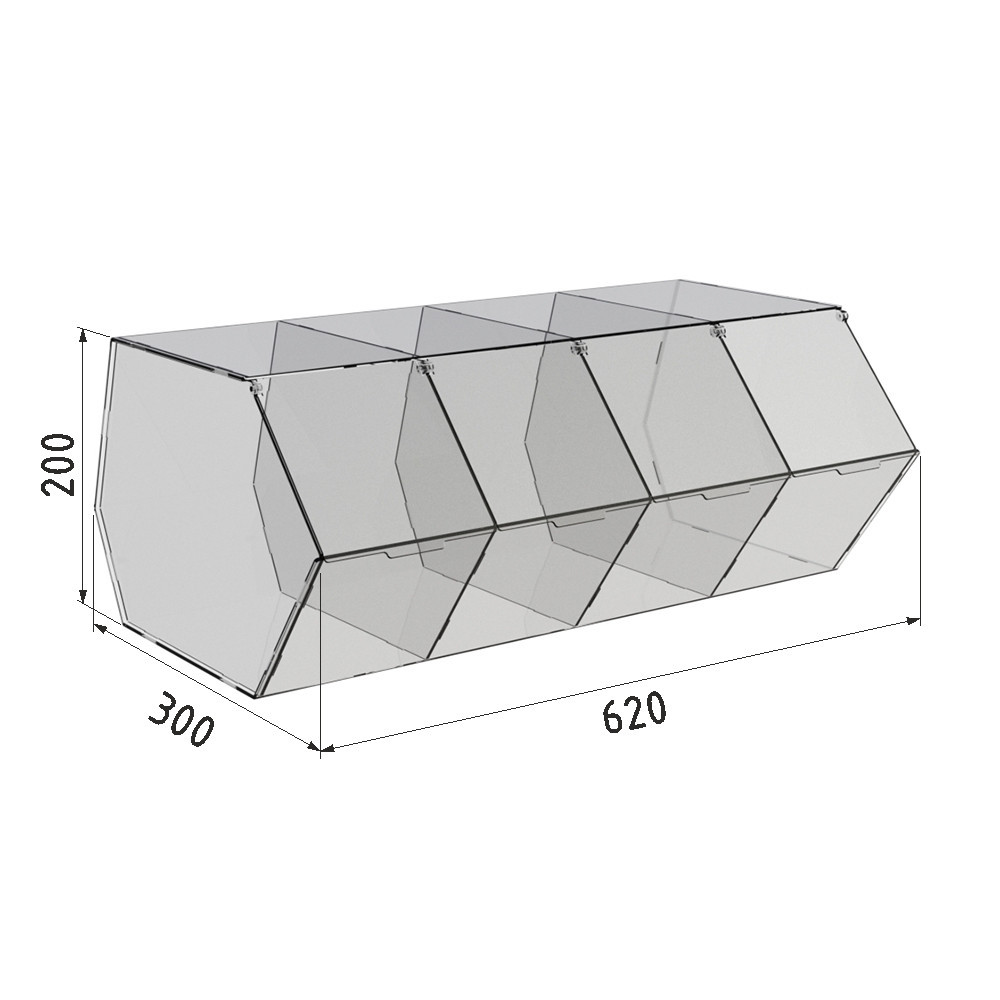 Диспенсер EKOSTAR для мармеладів, снеків, горіхів 4 комірки Київ - фото 5