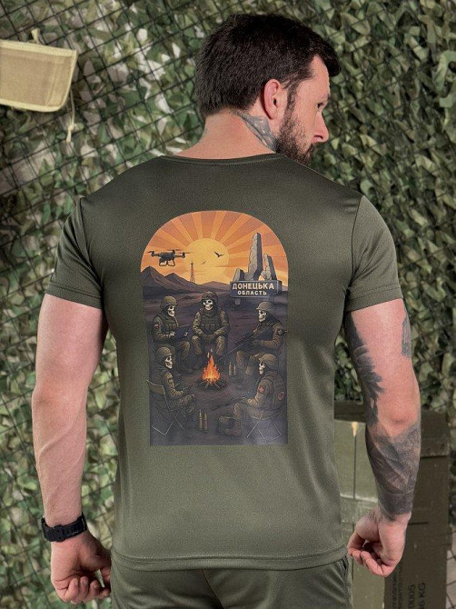 Тактична потовідвідна футболка Донецька зона oliva ДЛ7397 Одеса - фото 1
