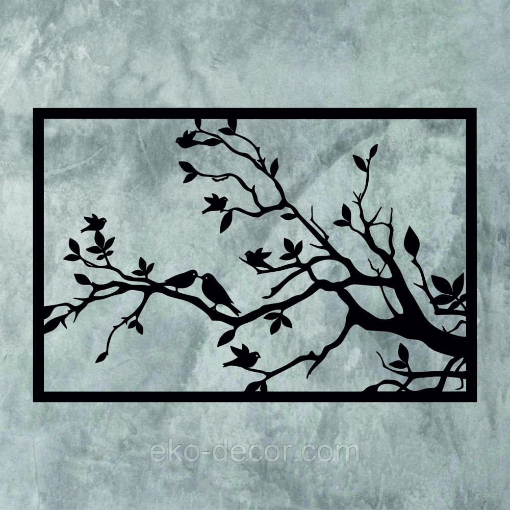 Декоративное настенное Панно «Весна» Декор на стену 70*46 см, Черный Киев - изображение 8